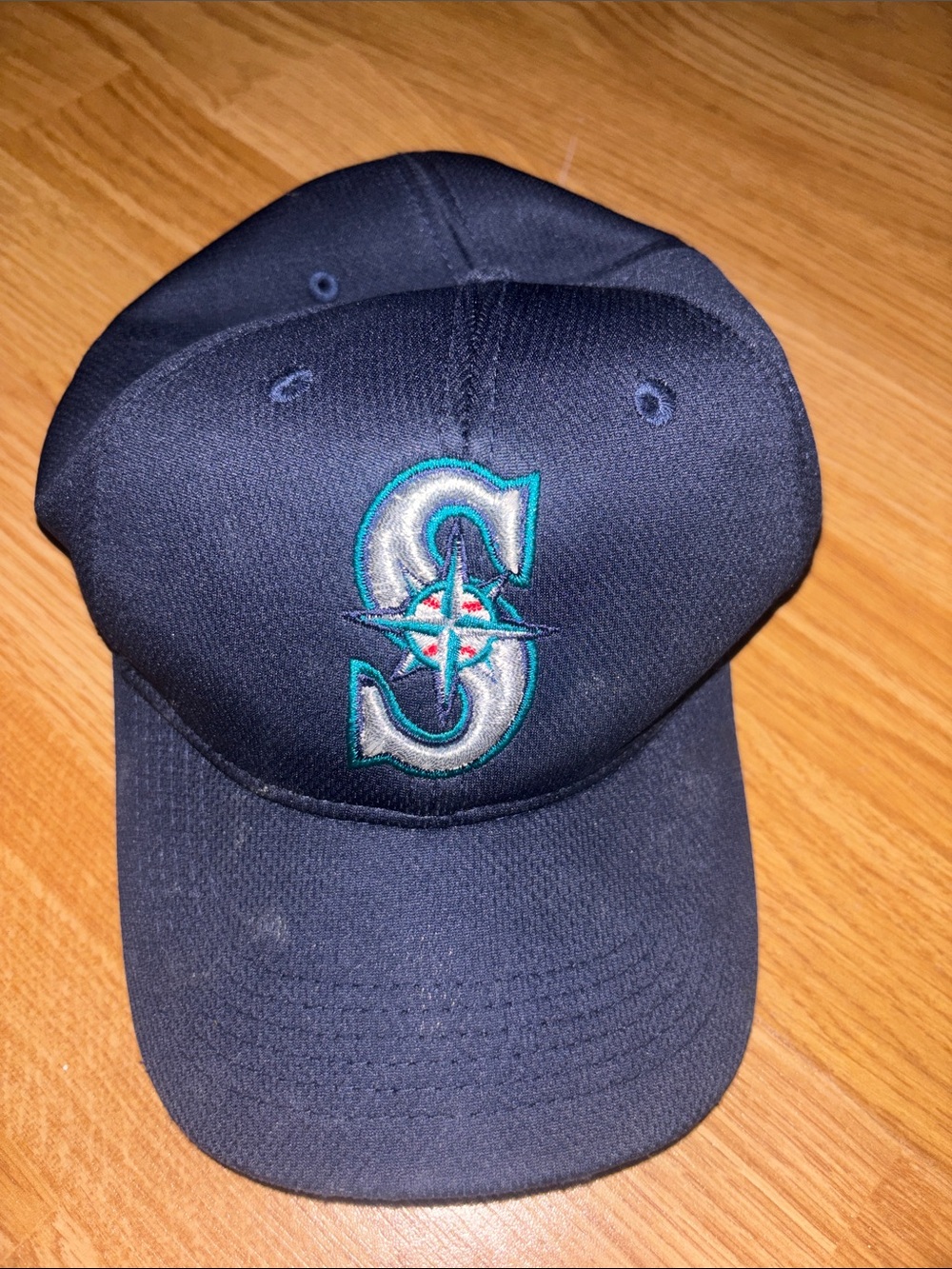 DC Kids Navy Blue Baseball Cap with Teal and Silver Embroidered Logo